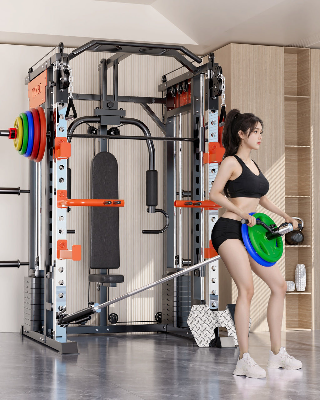 130kgs pin loaded SmartFit M1 Ultra Leg Press and Chest Fly Multi Functional Training Smith Machine Home Gym
