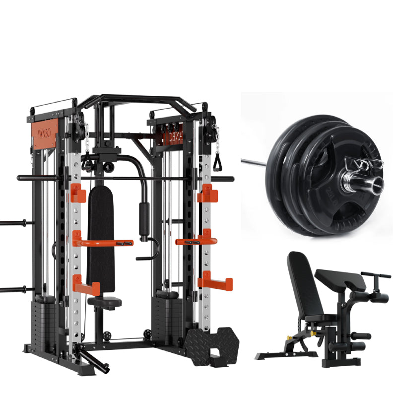 SmartFit M1 Ultra Leg Press and Chest Fly Multi Functional Training Smith Machine Home Gym with 130kgs pin loaded package