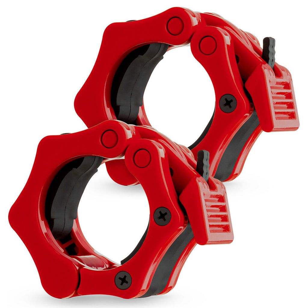 PROFLEX 2x 50mm Olympic Gym Barbell Collar Lock Clips, for Home Fitness Bodybuilding Weights Training Lock Clips
