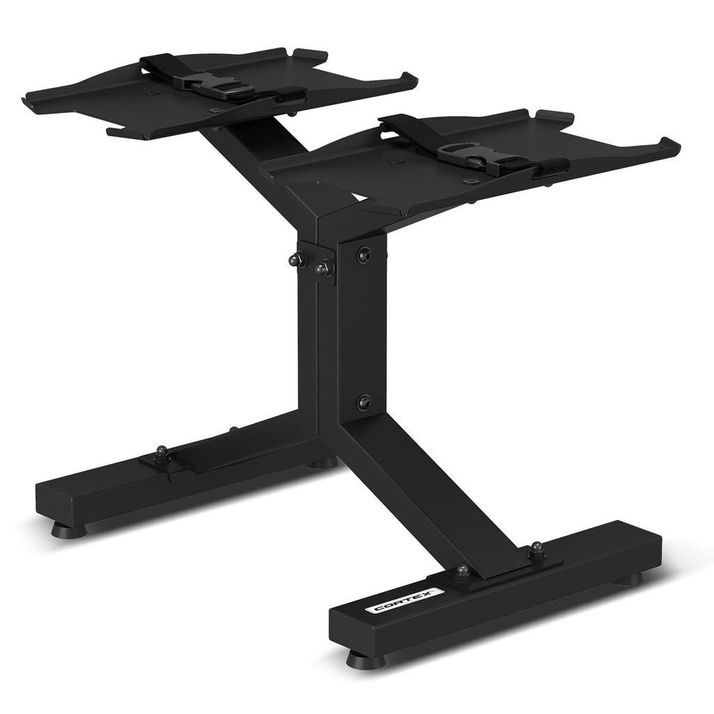 CORTEX Revolock V2 48kg Adjustable Dumbbell + Barbell + Kettlebell All-in-One Set with Stand (24kg Pair)
