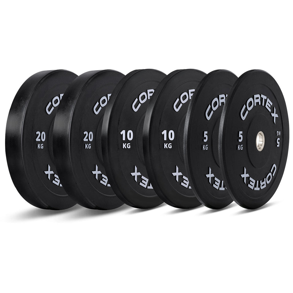 CORTEX 70kg Black Series V3 Rubber Olympic Bumper Plate Set A