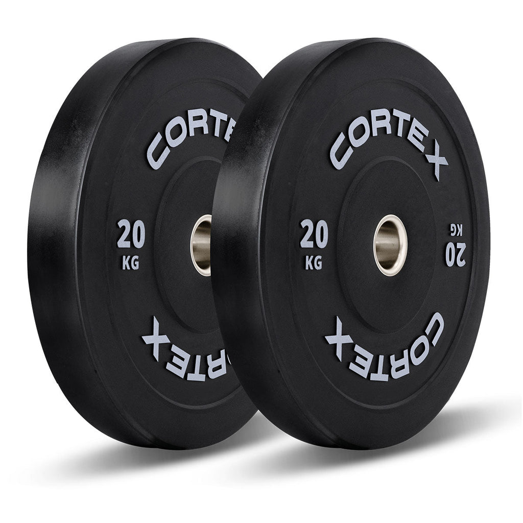 CORTEX 70kg Black Series V3 Rubber Olympic Bumper Plate Set A