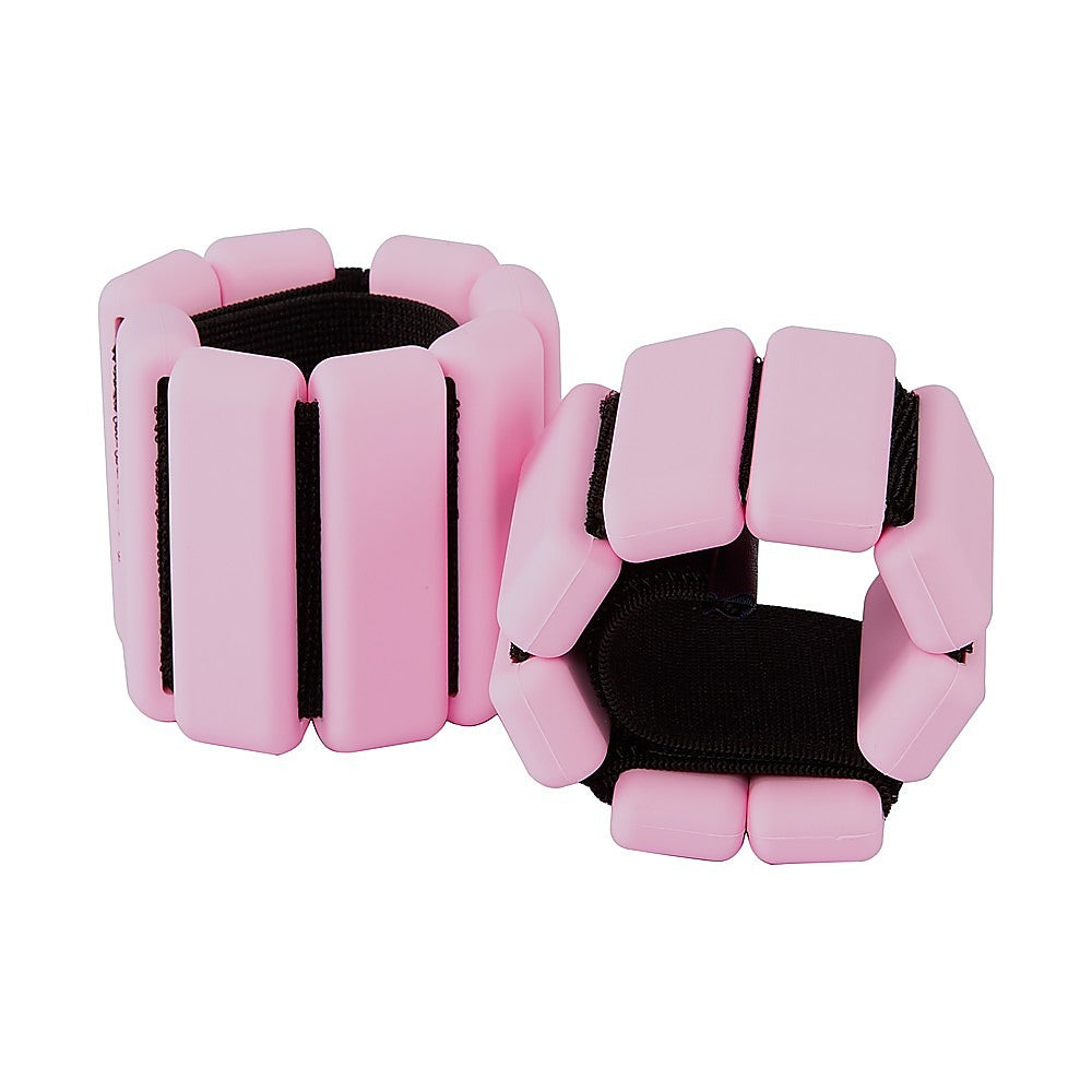 2-Piece Ankle & Wrist Weights – 2kg Pair Adjustable Workout Bangles (Pink)