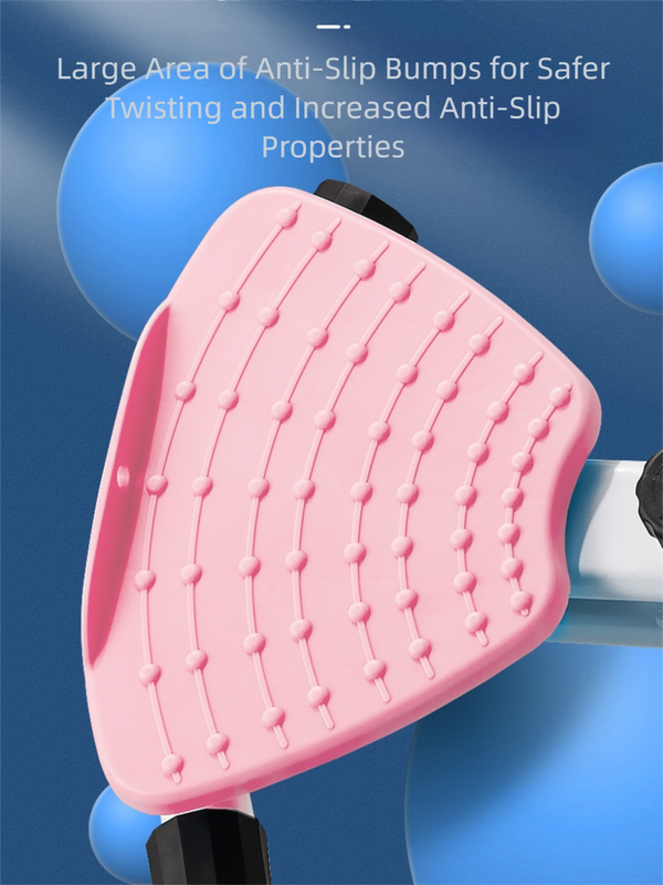 Blue Split Leg & Waist Twister Board - Core Abdominal Trainer with Resistance Bands for Home Fitness